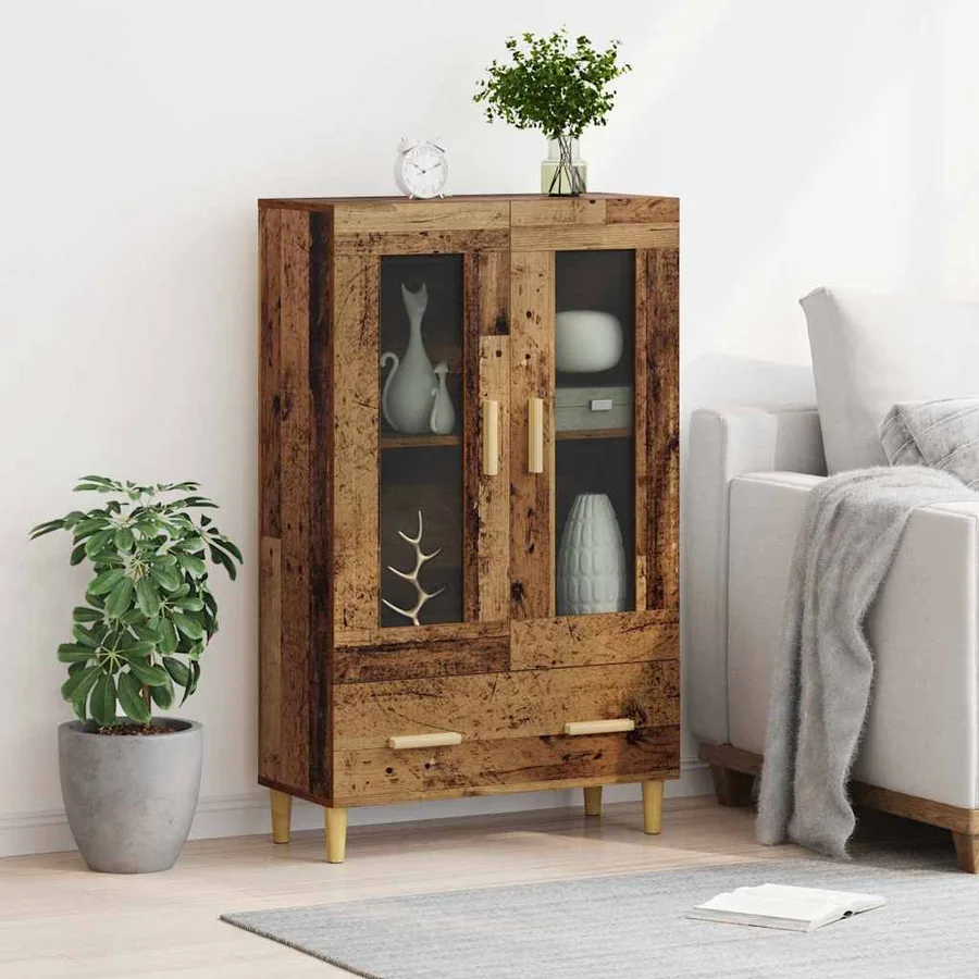 Haut Armoire Bois Ancien 70 x 31 x 115 cm Bois d'ingénierie - 4