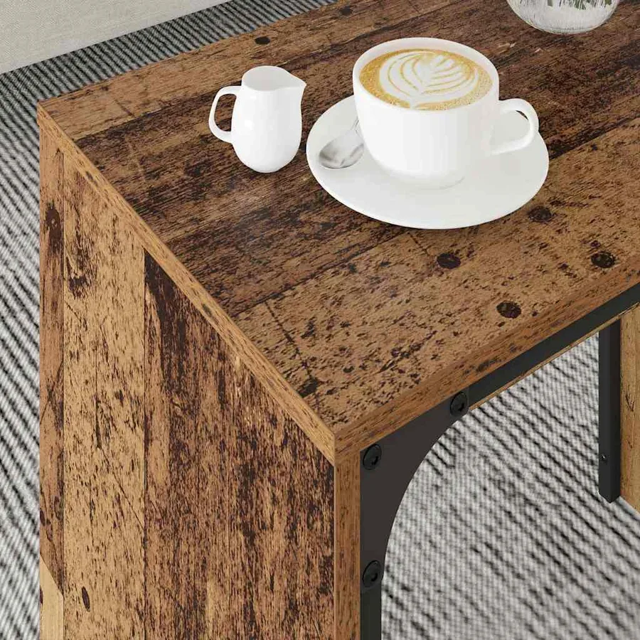 Table basse 3 pcs Bois ancien Bois d'ingénierie - 4