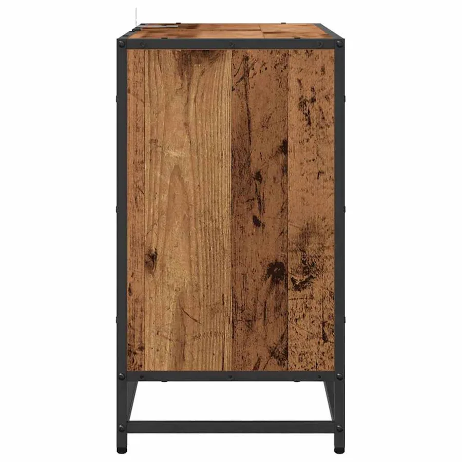 Cabinet de salle de bain avec porte Bois Ancien 65 x 33 x 60 cm - 7