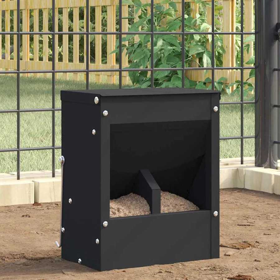 Distributeur pour lapins Noir 20 x 12,5 x 25 cm