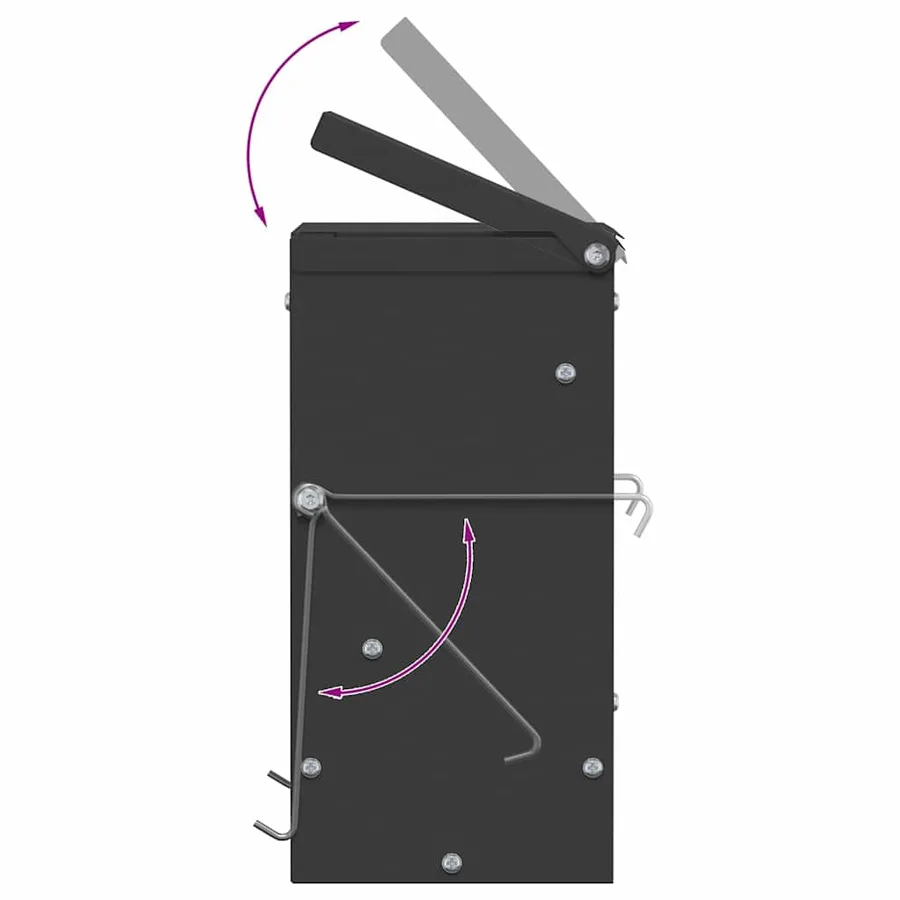 Distributeur pour lapins Noir 20 x 12,5 x 25 cm - 10