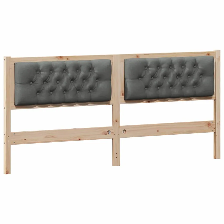 Tête de lit marron et gris foncé 160 cm Bois massif en pin - 2