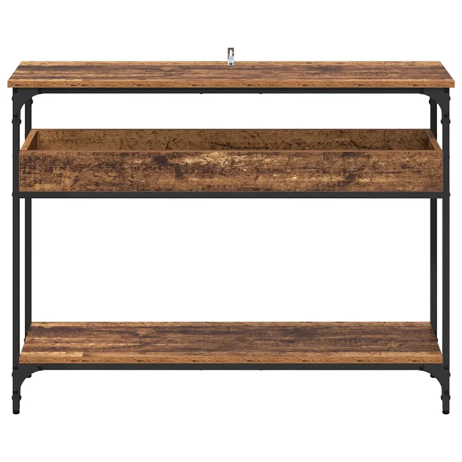 Table console Bois ancien 100 x 29 x 75 cm Bois d'ingénierie - 5