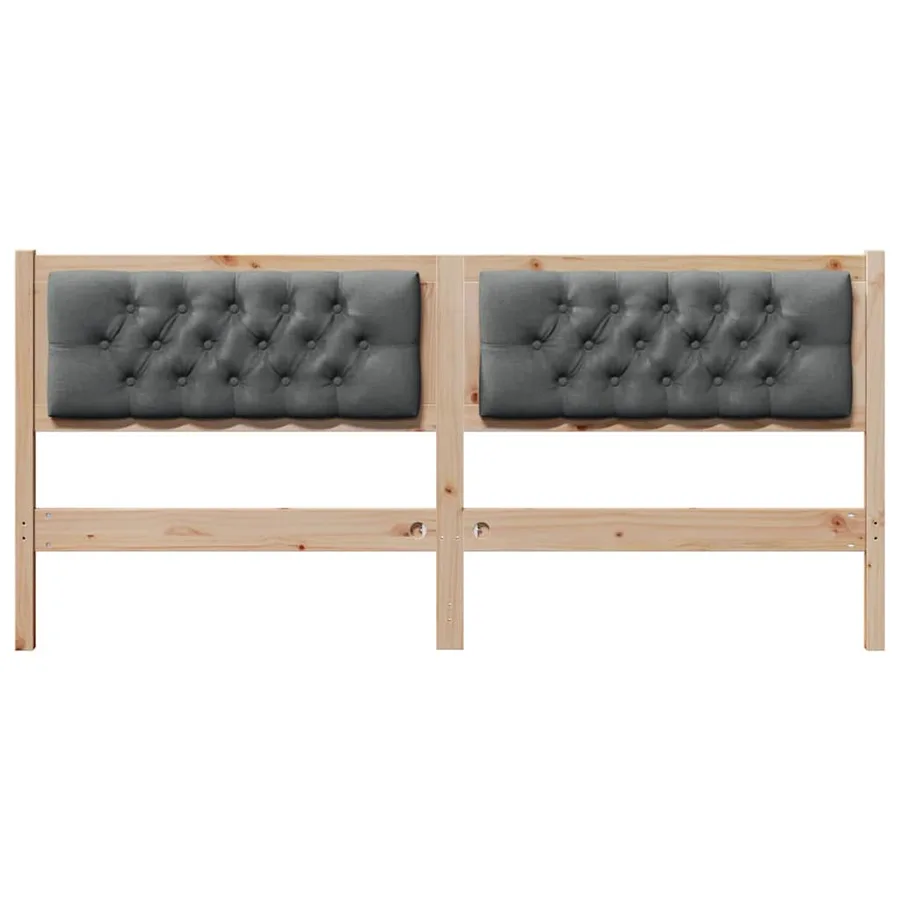 Tête de lit marron et gris foncé 180 cm Bois massif en pin - 4