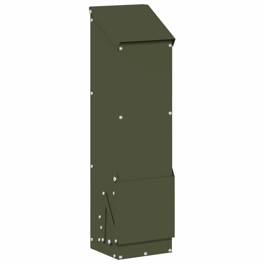 Mangeoire pour poules Vert olive 13 x 12 x 51 cm - 2