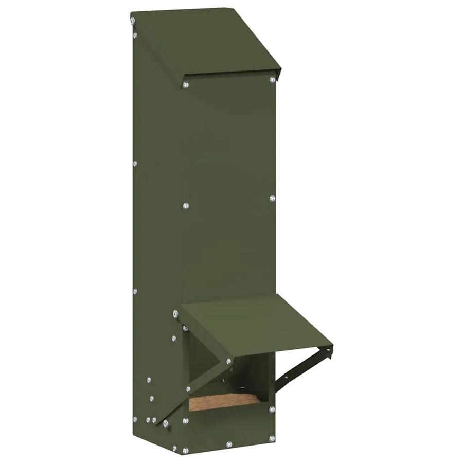 Mangeoire pour poules Vert olive 13 x 12 x 51 cm - 3