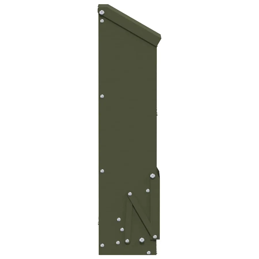 Mangeoire pour poules Vert olive 13 x 12 x 51 cm - 6