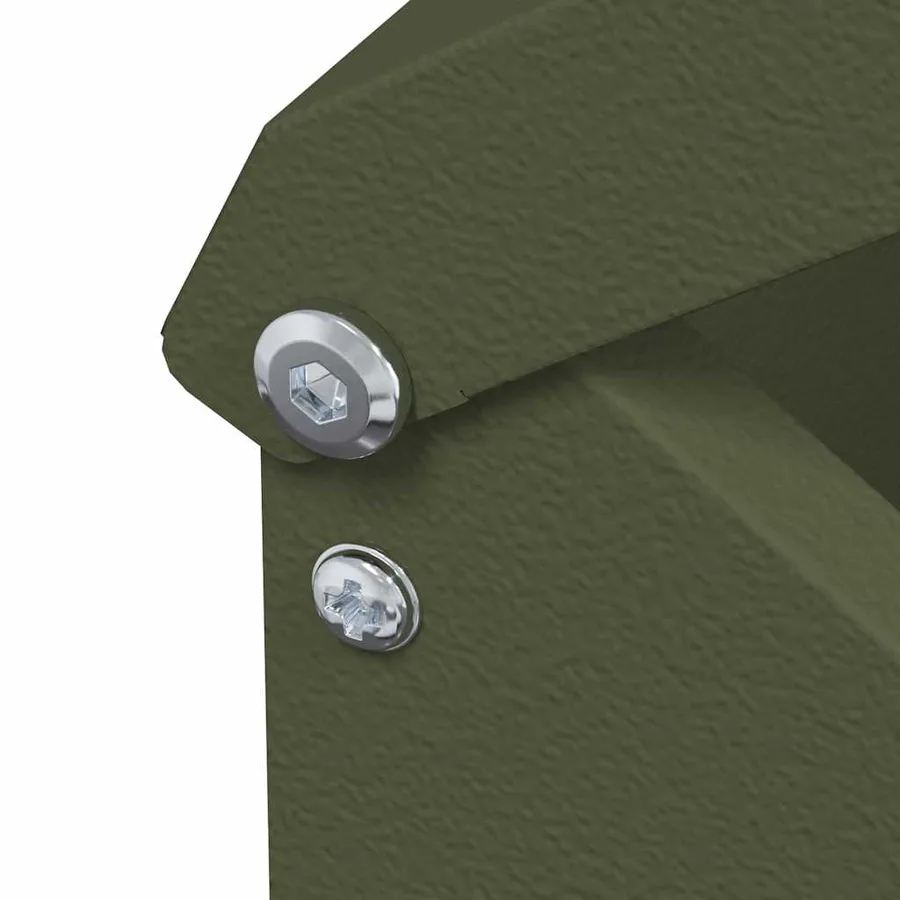 Mangeoire pour poules Vert olive 13 x 12 x 51 cm - 7