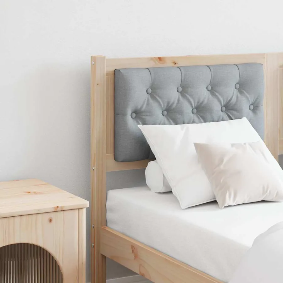 Tête de lit Marron et gris clair 140 cm Bois massif en pin