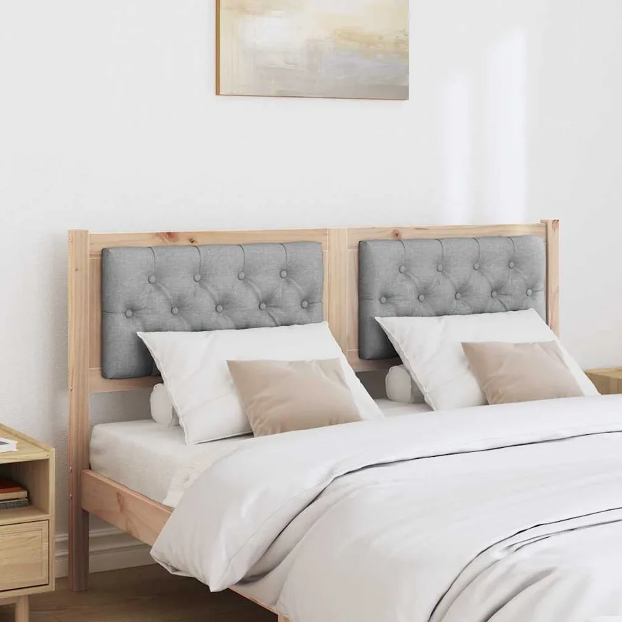 Tête de lit Marron et gris clair 140 cm Bois massif en pin - 3