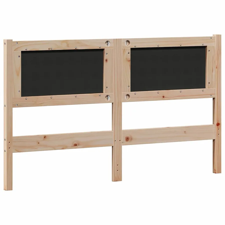 Tête de lit Marron et gris clair 140 cm Bois massif en pin - 6