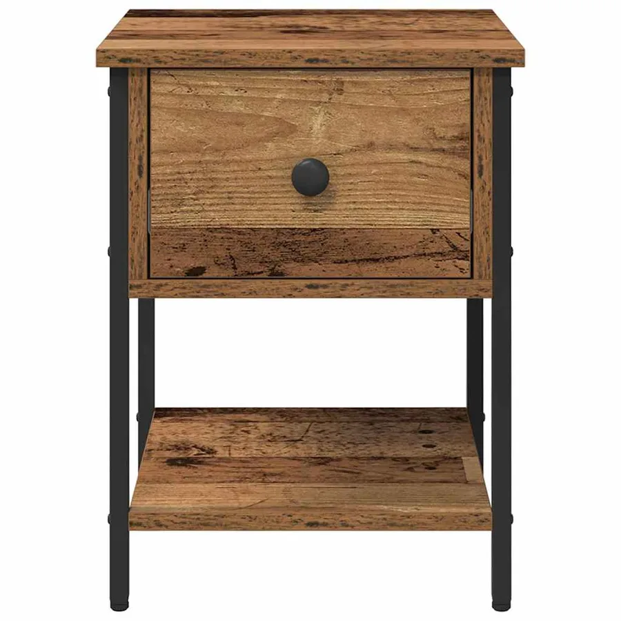Table de chevet avec tiroir 2 pcs Bois ancien 34 x 35,5 x 45 cm - 7