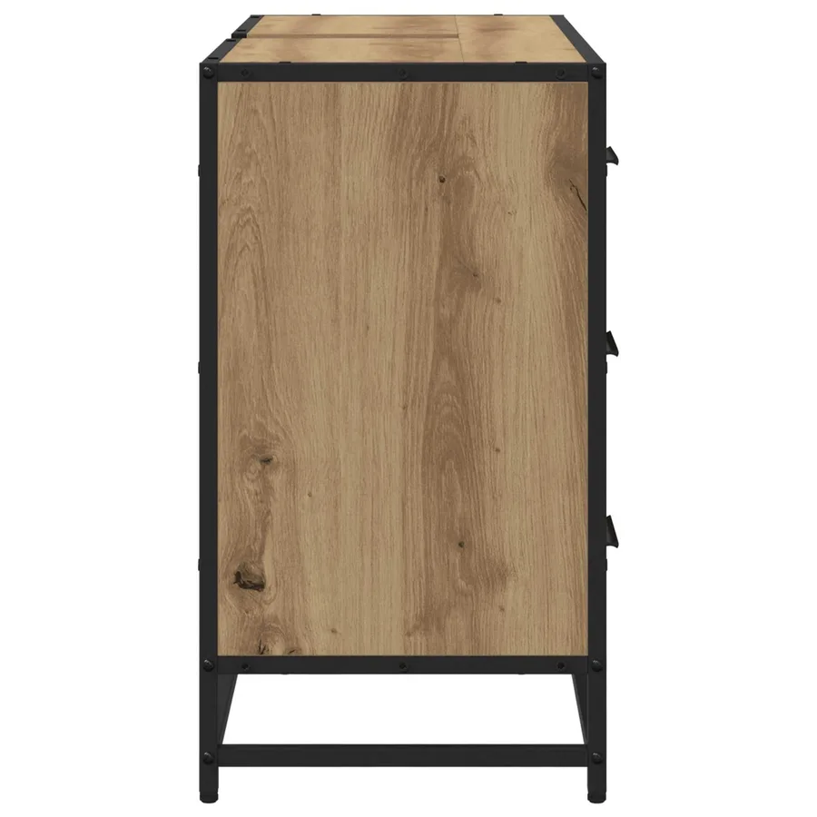 Cabinet de salle de bain Chêne artisanal 80 x 33 x 60 cm - 7