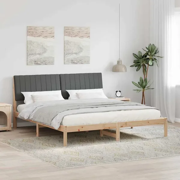 Cadre de lit avec tête de lit Marron 180 x 200 cm Pin massif