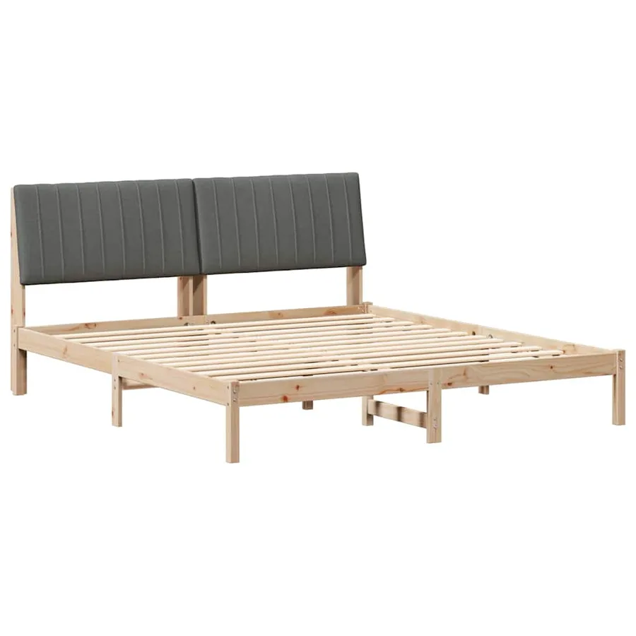 Cadre de lit avec tête de lit Marron 180 x 200 cm Pin massif - 2