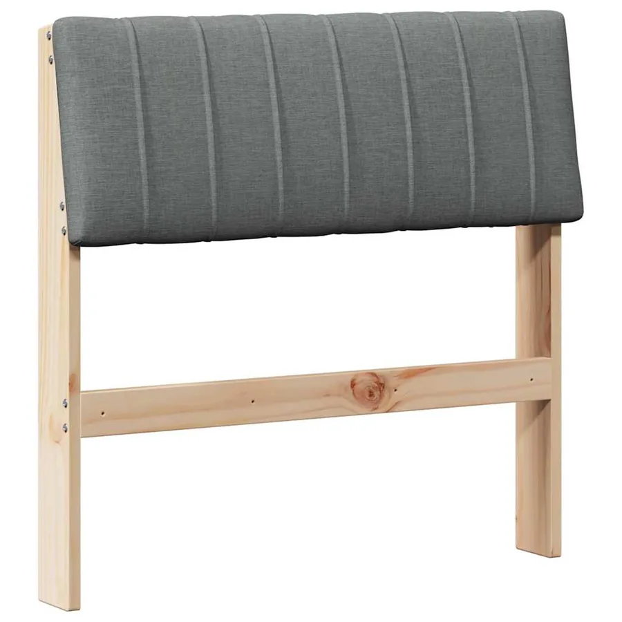 Tête de lit capitonnée Gris foncé 75 cm Pin massif - 2