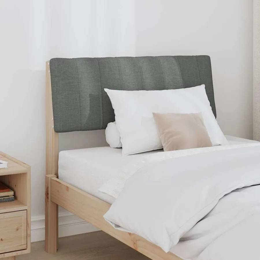 Tête de lit capitonnée Gris foncé 75 cm Pin massif - 3