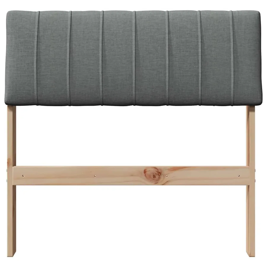Tête de lit capitonnée Gris foncé 75 cm Pin massif - 4