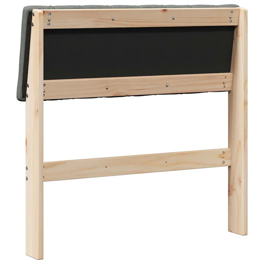 Tête de lit capitonnée Gris foncé 75 cm Pin massif - 6