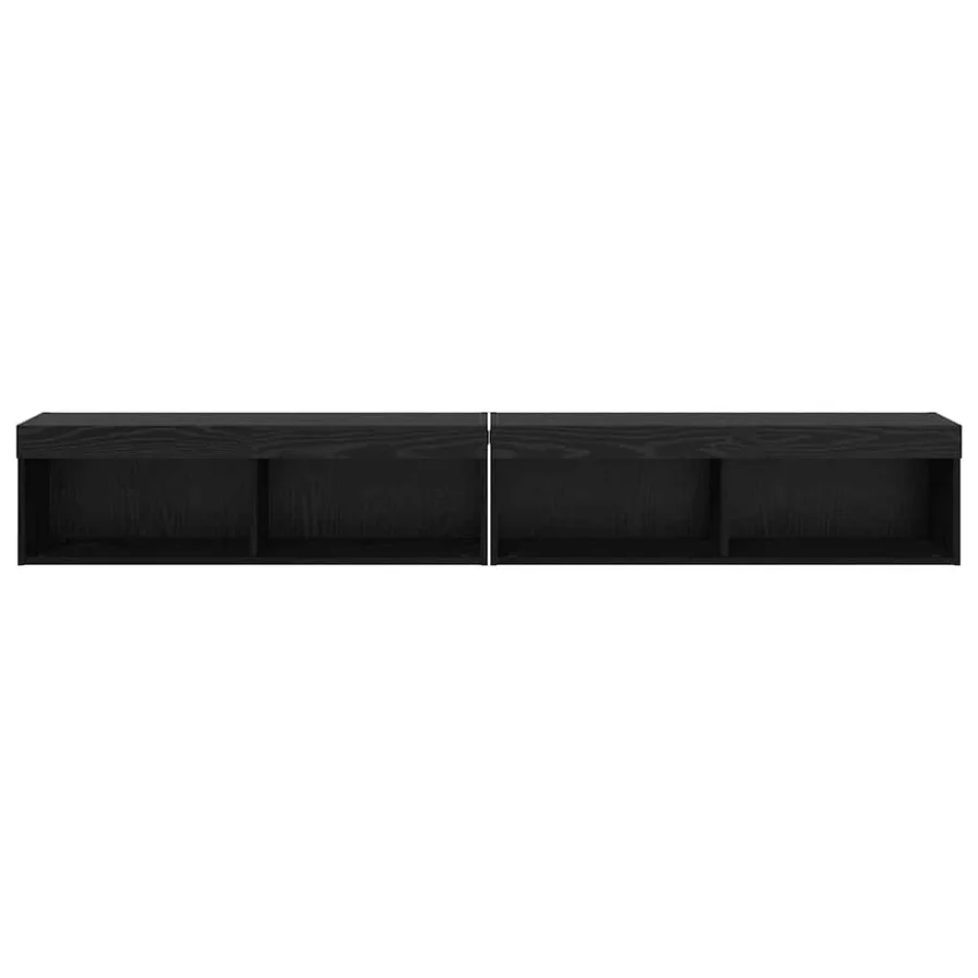 Ensemble meuble TV avec LED 2 pcs Chêne noir 100 x 30 x 30 cm - 7