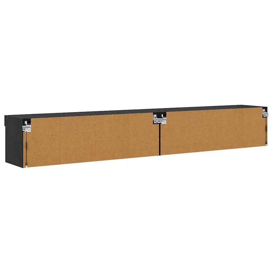Ensemble meuble TV avec LED 2 pcs Chêne noir 100 x 30 x 30 cm - 9