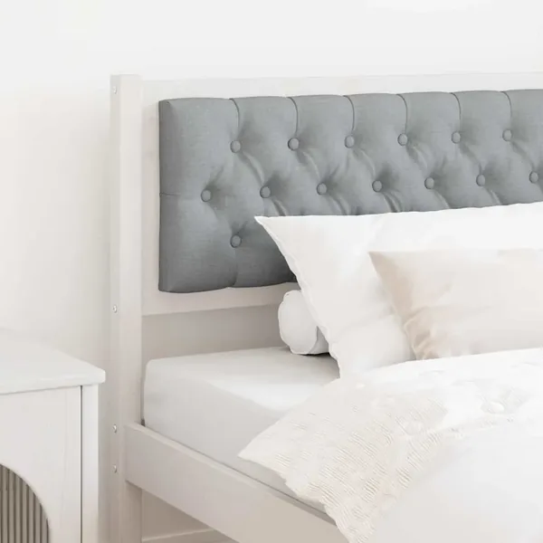 Tête de lit Autre Blanc et gris clair 100 cm Bois massif en pin