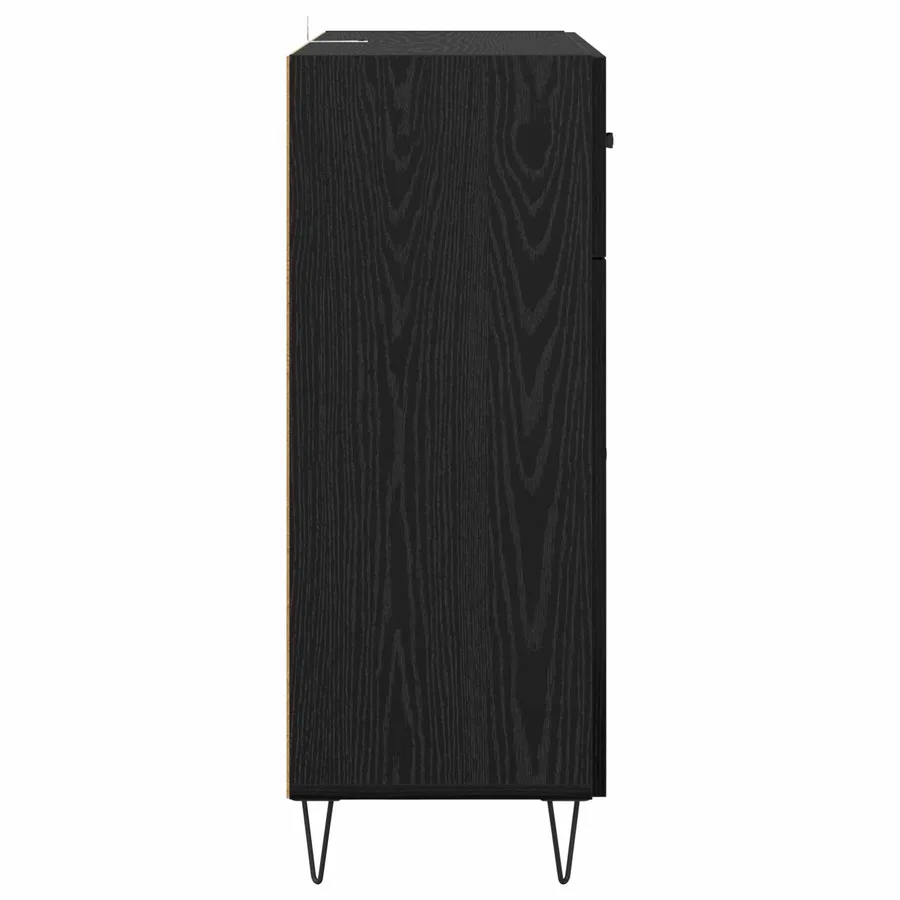 Buffet Chêne noir 69,5 x 34 x 90 cm Bois d'ingénierie - 7