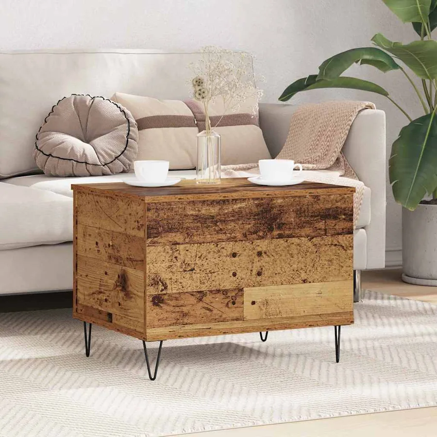 Table basse Bois Ancien 60 x 44,5 x 45 cm Bois d'ingénierie