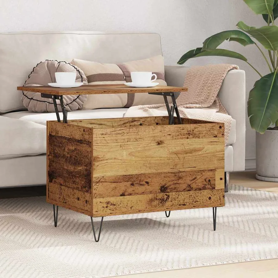Table basse Bois Ancien 60 x 44,5 x 45 cm Bois d'ingénierie - 4