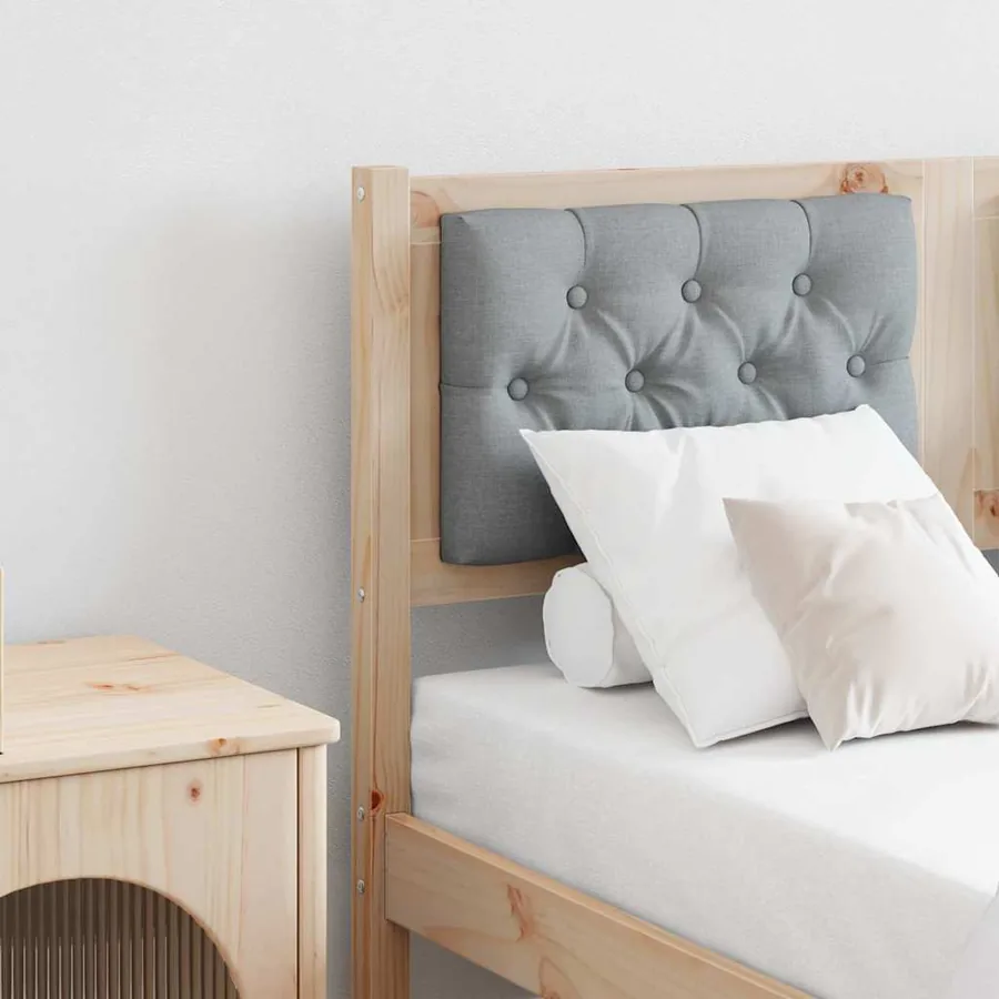 Tête de lit Marron et gris clair 135 cm Bois massif en pin