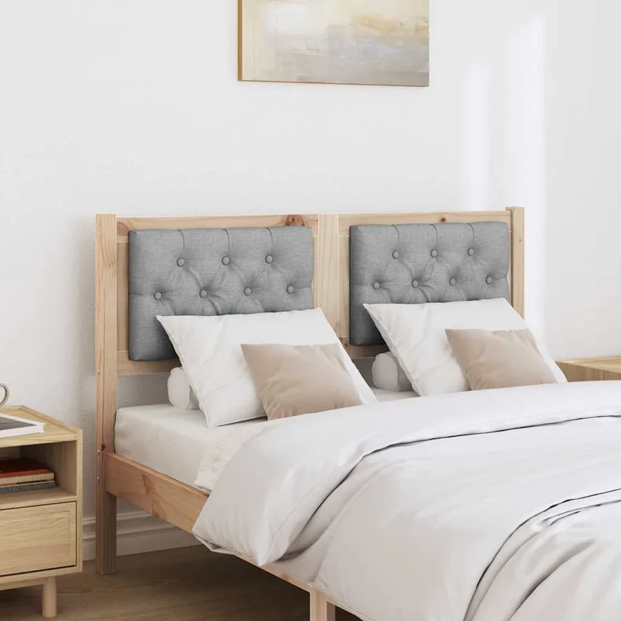 Tête de lit Marron et gris clair 135 cm Bois massif en pin - 3