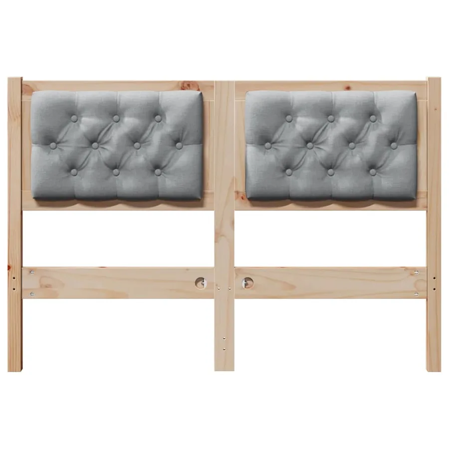 Tête de lit Marron et gris clair 135 cm Bois massif en pin - 4