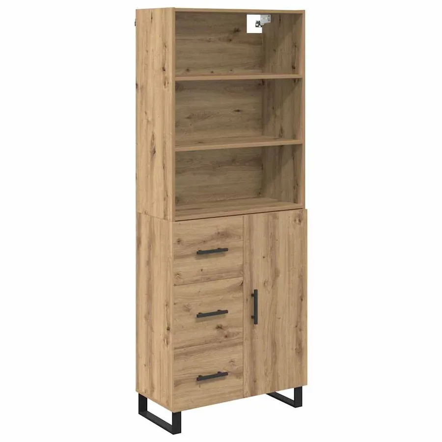 Haut Armoire 2 pcs Chêne artisanal 69,5 x 34 x 180 cm - 2