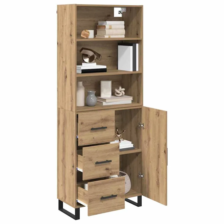 Haut Armoire 2 pcs Chêne artisanal 69,5 x 34 x 180 cm - 3