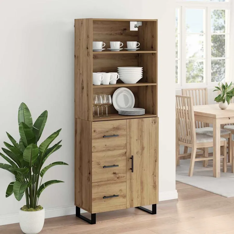 Haut Armoire 2 pcs Chêne artisanal 69,5 x 34 x 180 cm - 4