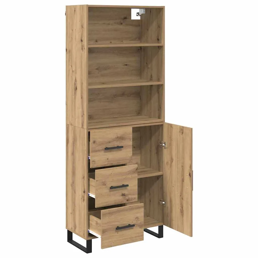 Haut Armoire 2 pcs Chêne artisanal 69,5 x 34 x 180 cm - 5