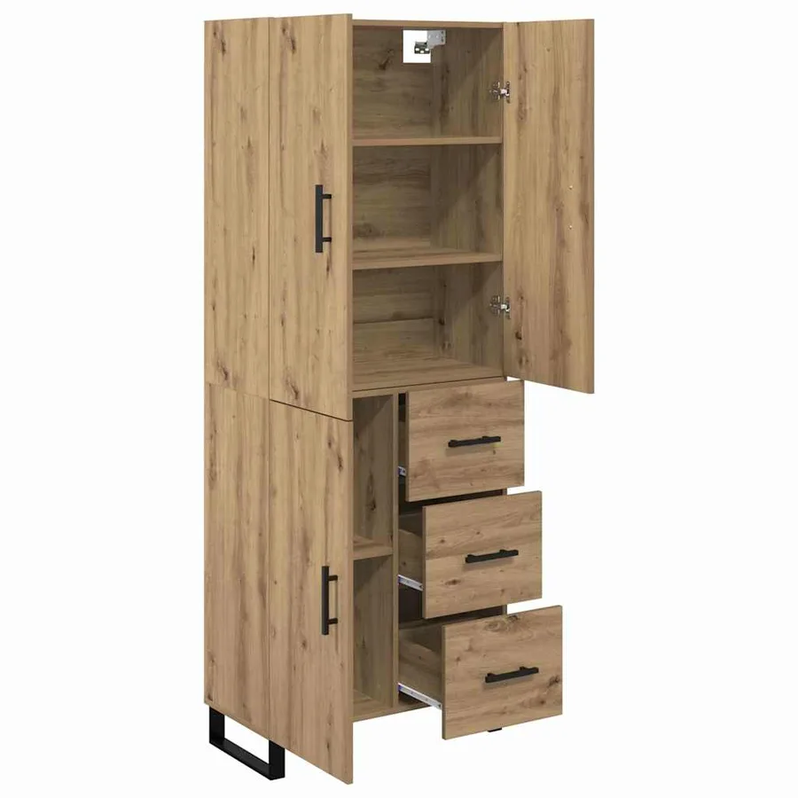 Haut Armoire 2 pcs Chêne artisanal 69,5 x 34 x 180 cm - 5