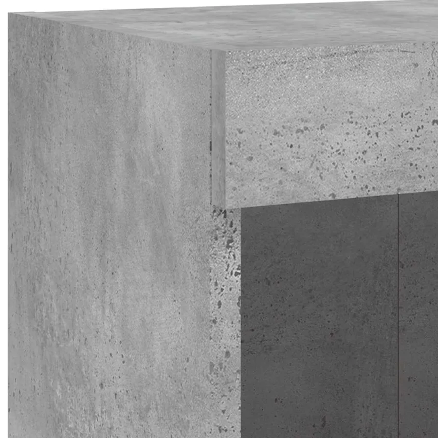 Unités murales TV avec LED 6 pcs gris béton bois d'ingénierie - 11