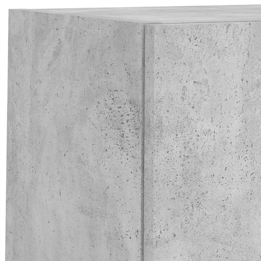 Unités murales TV avec LED 6 pcs gris béton bois d'ingénierie - 12
