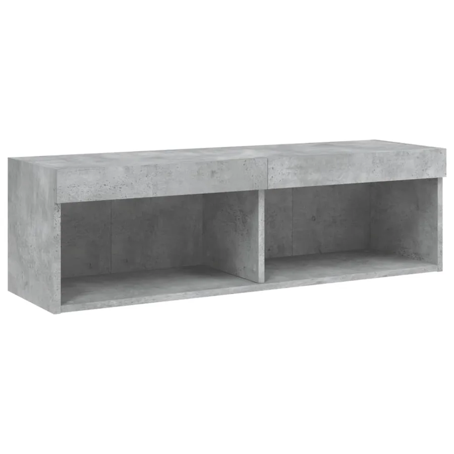 Unités murales TV avec LED 6 pcs gris béton bois d'ingénierie - 9