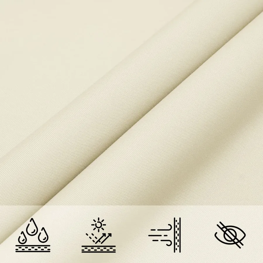 Voile de parasol Tissu Oxford carré 2,5x2,5 m Crème - 7