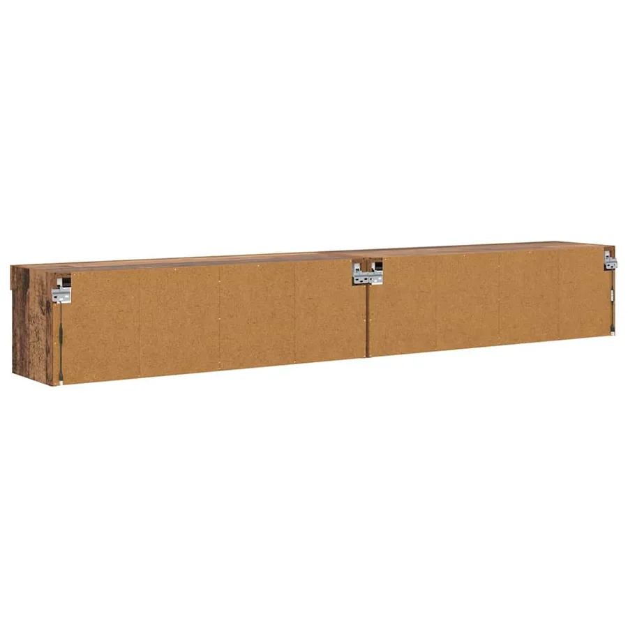 Ensemble meuble TV avec LED 2 pcs Bois ancien 100 x 30 x 30 cm - 9