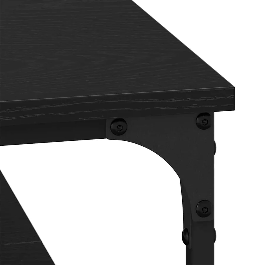 Table basse Chêne noir 80 x 80 x 40 cm Bois d'ingénierie - 9