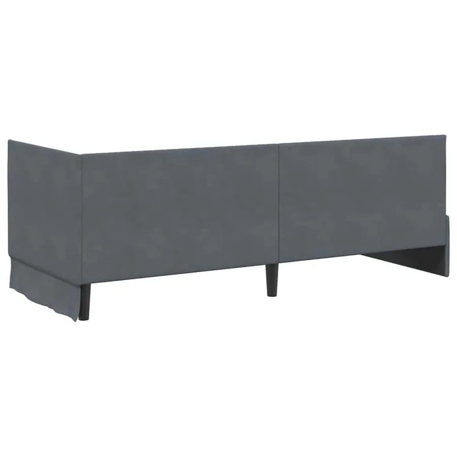 Cadre de lit d'angle Gris foncé 80 cm x 200 cm Velours - 7