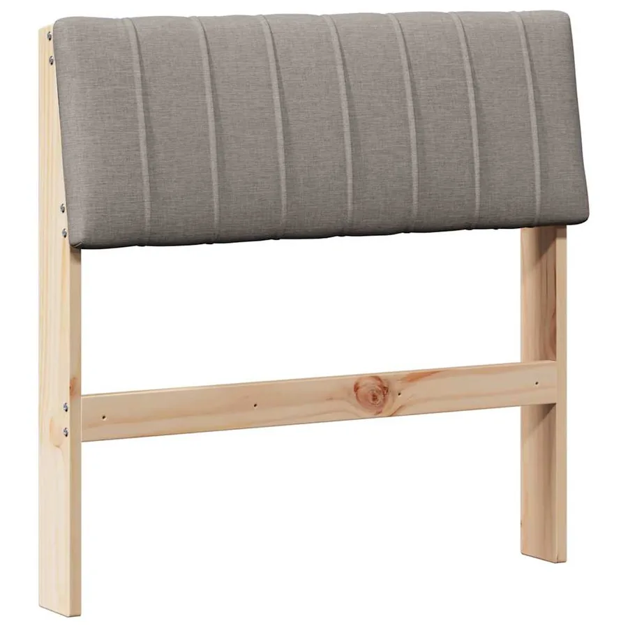 Tête de lit capitonnée Taupe 80 cm Pin massif - 2