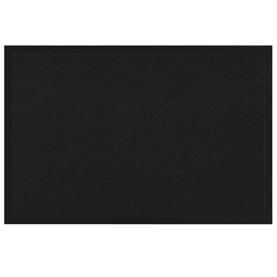Tapis de porte Noir 60 x 40 x 1.2 cm Tissu en teddy - 2