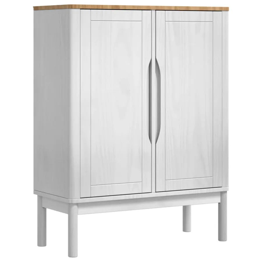 Buffet FLORO Blanc 70 x 30 x 70,5 cm Bois de Pin Massif - 2