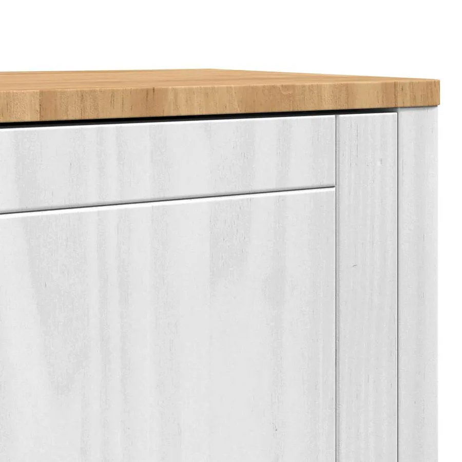 Buffet FLORO Blanc 70 x 30 x 70,5 cm Bois de Pin Massif - 8
