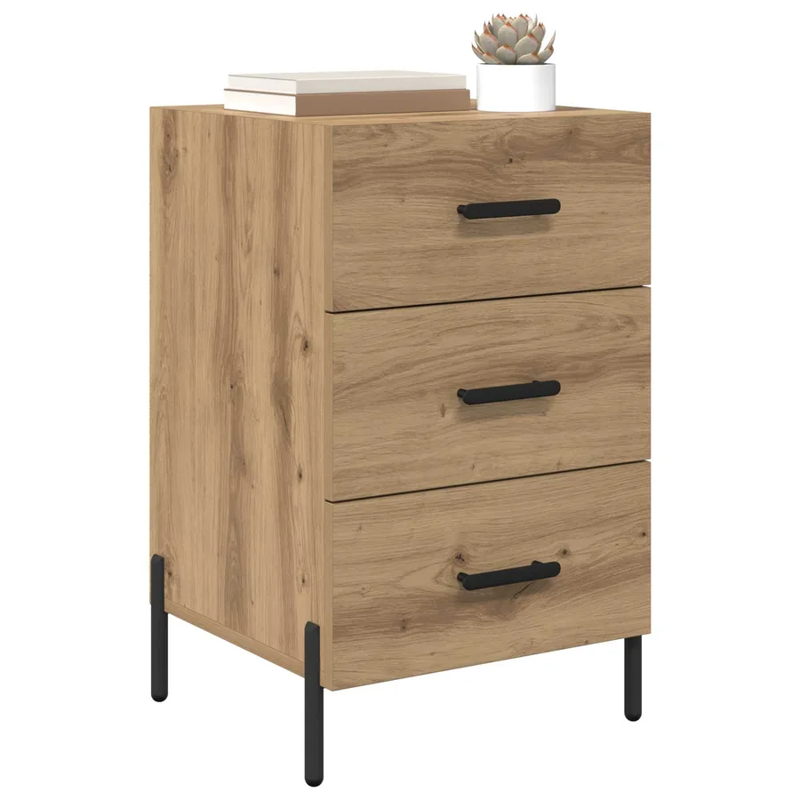 Cabinet de chevet Chêne artisanal 40 x 40 x 66 cm - 3