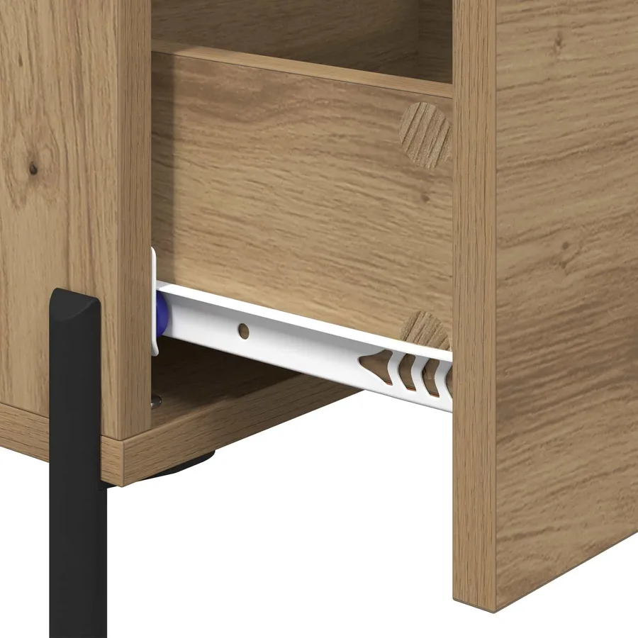 Cabinet de chevet Chêne artisanal 40 x 40 x 66 cm - 9